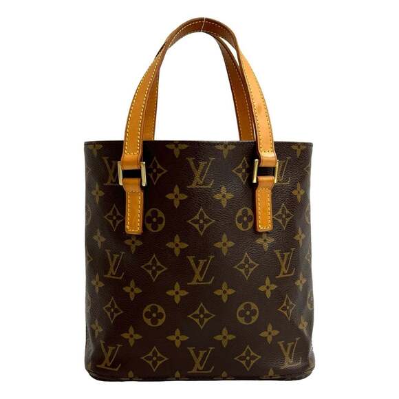 LOUIS VUITTON Vintage Brown Monogram Leather Tote Bag - Picture 3 of 10